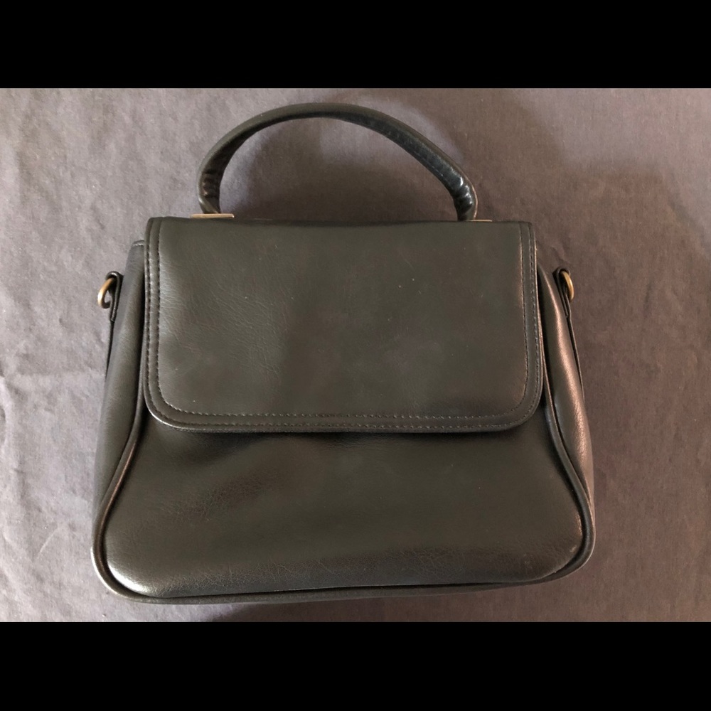 Black leather purse